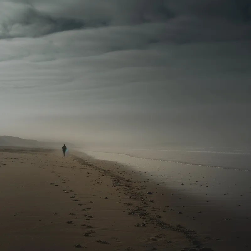 lone runner beach