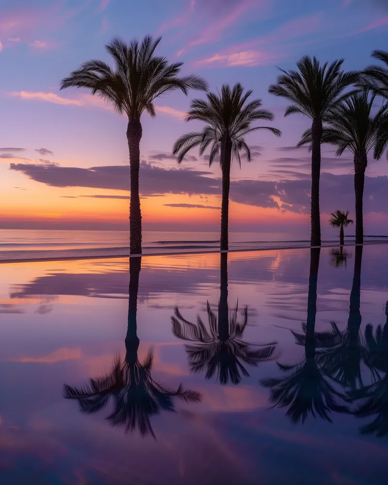 Palms sunset